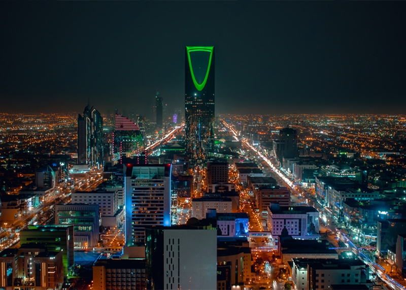 Wall Art Canvas - Saudi Arabia Riyadh landscape at night