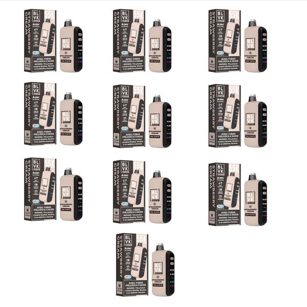 BLVK Ultra 55k Disposable Vape - Strawberry Cream(Pack of 10)
