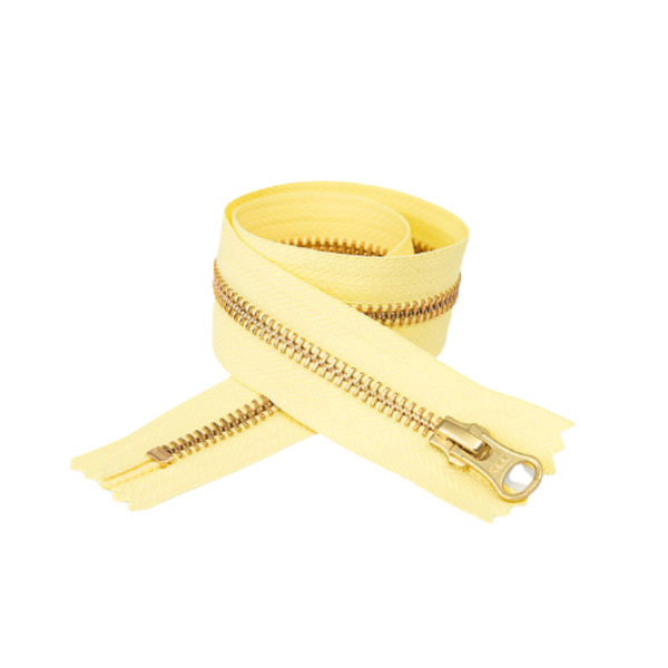 YKK Closed End Zip - 10 Pack Light Lemon Gold