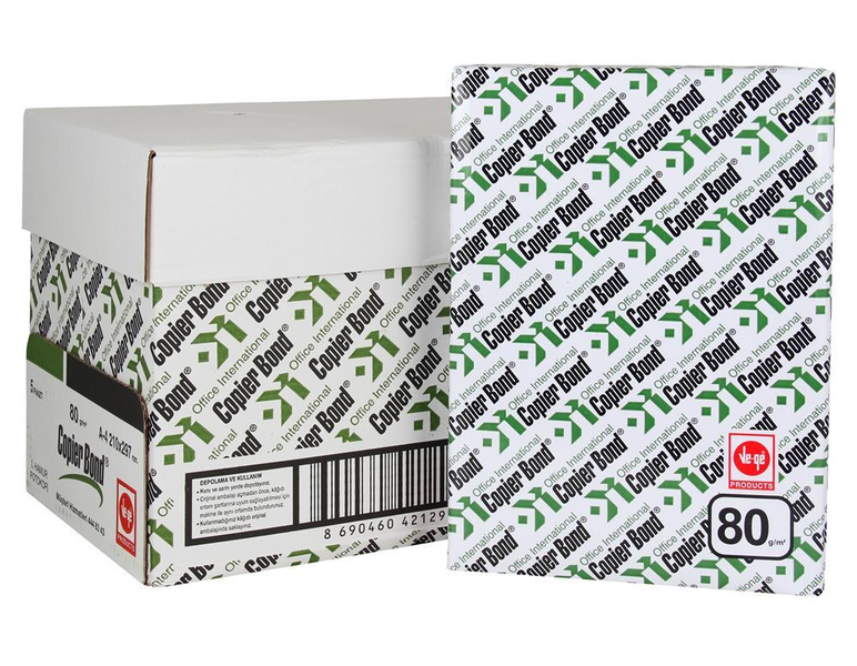 Copier Bond 80gsm A4 White Copy Printer Paper - Box of 5 Reams