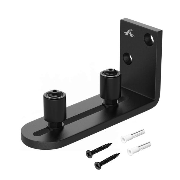 ALANES Adjustable L-Shape Sliding Barn Door Stopper Sliding Floor Guide Kit