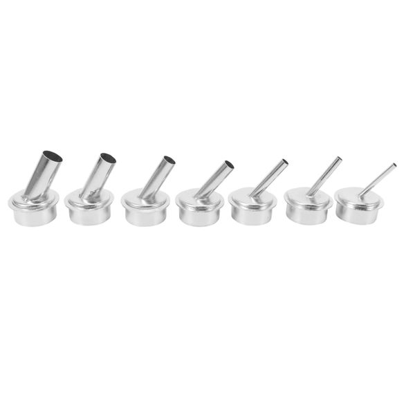 7Pcs 45 Degree Bent Curved Heat Nozzle 2.5/3/4/6/7/9/12mm Nozzles