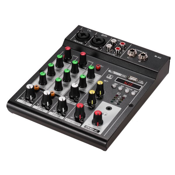 M-4U 4-Channel Mixer, BT, Reverb, +48V, 3-Band EQ