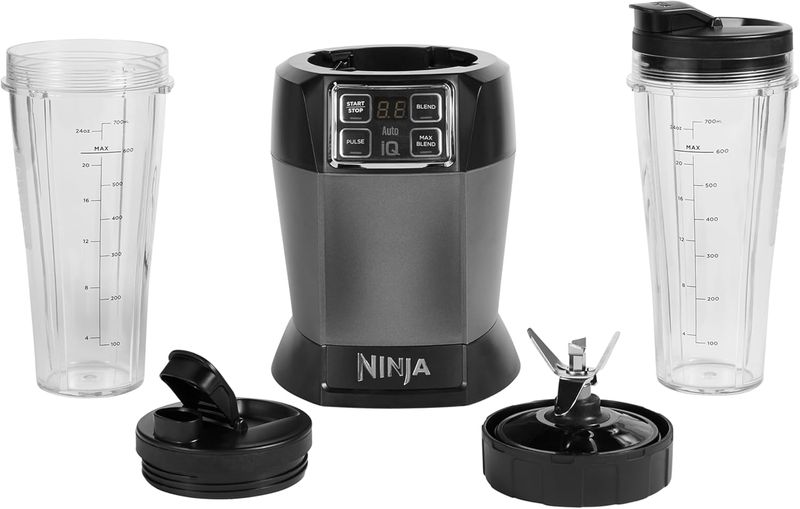 Ninja 1000W Blender, Smoothie Maker, Auto-iQ, Dishwasher Safe - BN495EU