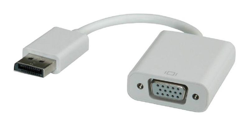Roline (12.03.3135) Audio Adapter, White, DisplayPort Plug, VGA Receptacle