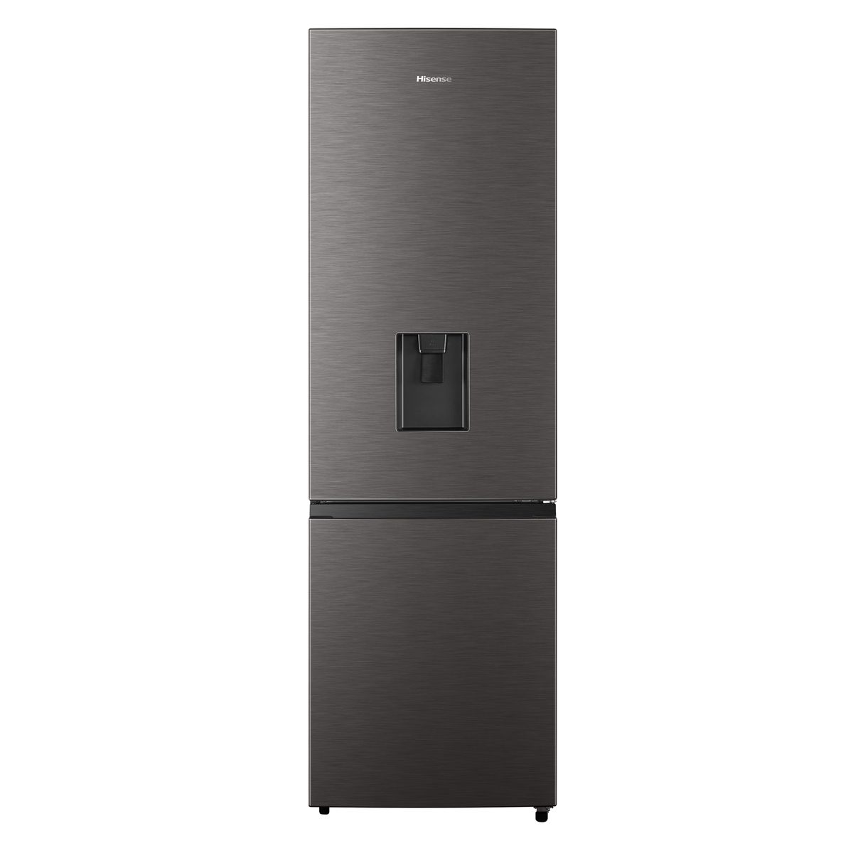 hisense-263l-bottom-freezer-fridge-with-water-dispenser-titanium-inox