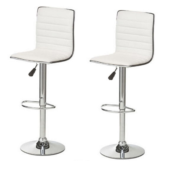 Bar / Kitchen Counter Stools - Set of 2 – White Colour