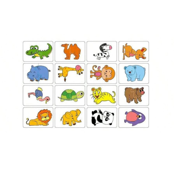 Montessori Toddler Card Matching Game - Animal Themed - 32-Piece