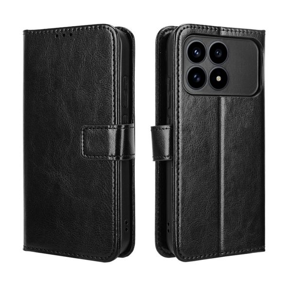 Crazy Horse Pattern Leather Case Compatible With Xiaomi Poco F8 Ultra