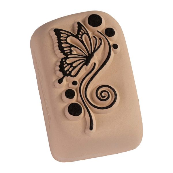 LaDot Temporary Tattoo Stone Medium Curly Butterfly
