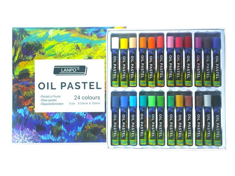 LANPO Premium Quality Oil Pastel 24 Color Set
