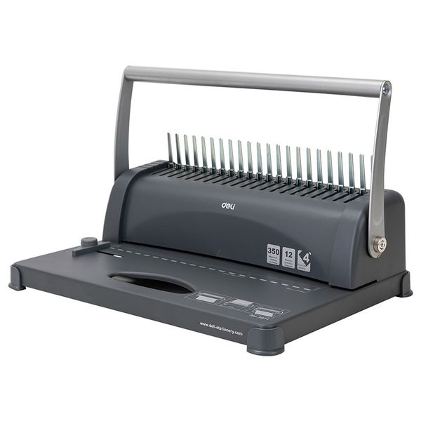 Manual Plastic Comb Binder 21 Holes 350 Pages - Grey