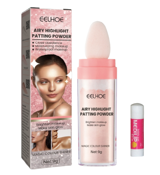 Face Make Up Highlighter Powder Stick and Lip Balm