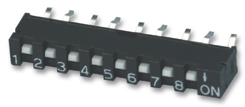 Multicomp Pro (SIP-08T) DIP / SIP Switch, SPST, 50 V, 10 mA