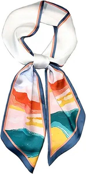 Head Scarf Hair Neck, Fashion Silky Long Thin Satin Headscarf for Women