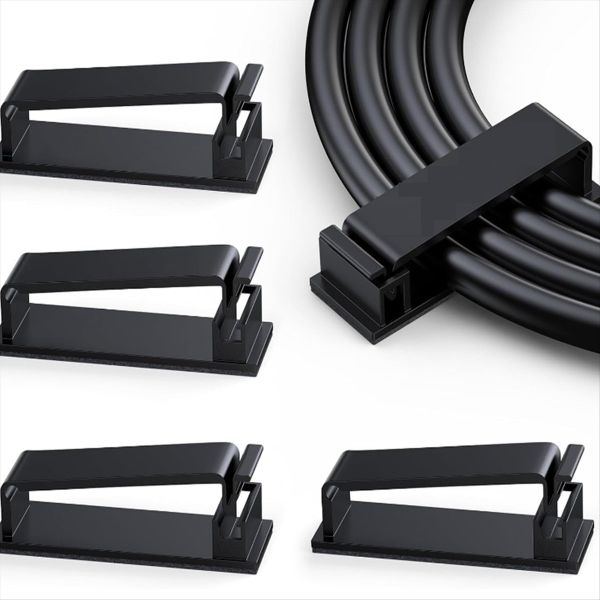 50 Pcs Cable Management Self-Adhesive Cable Clips Cable Holder