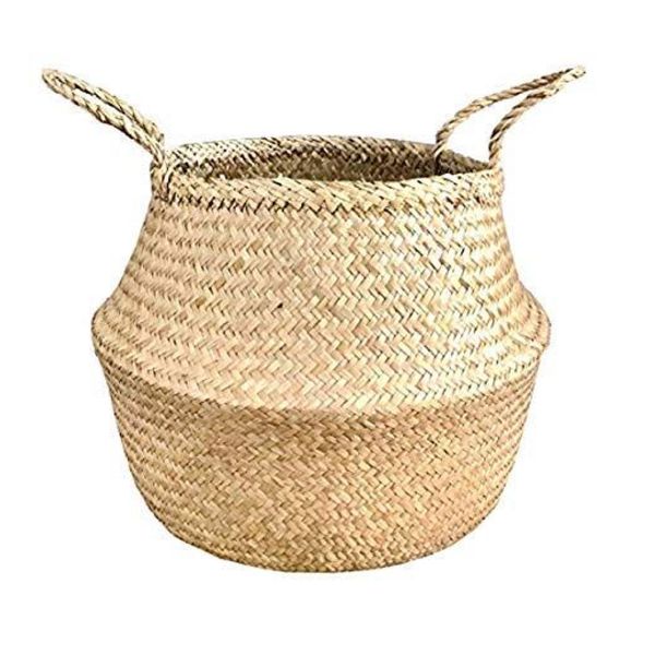Garden Decor Rattan Pot Plant Holder Basket Planter