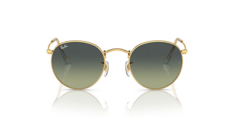 Ray-Ban Mens Round Metal Sunglasses - Polished Gold