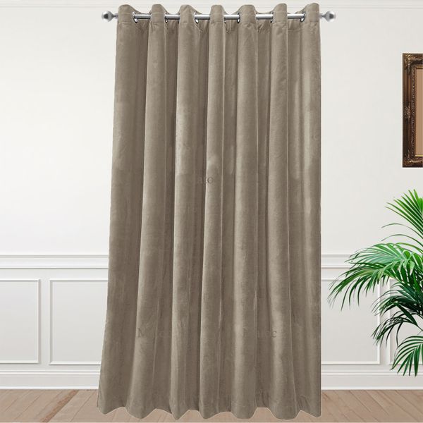Velvet Dark Beige - Lined - Eyelet image