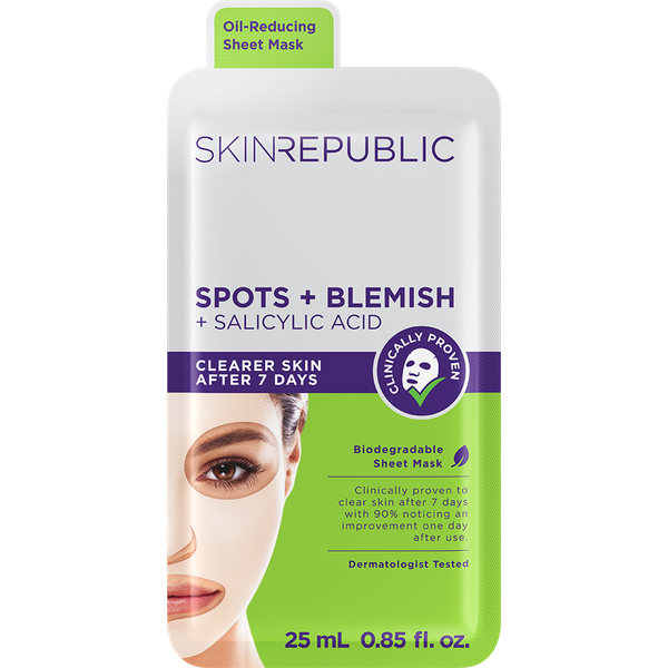 Skin Republic Spots + Blemish Face Mask Sheet