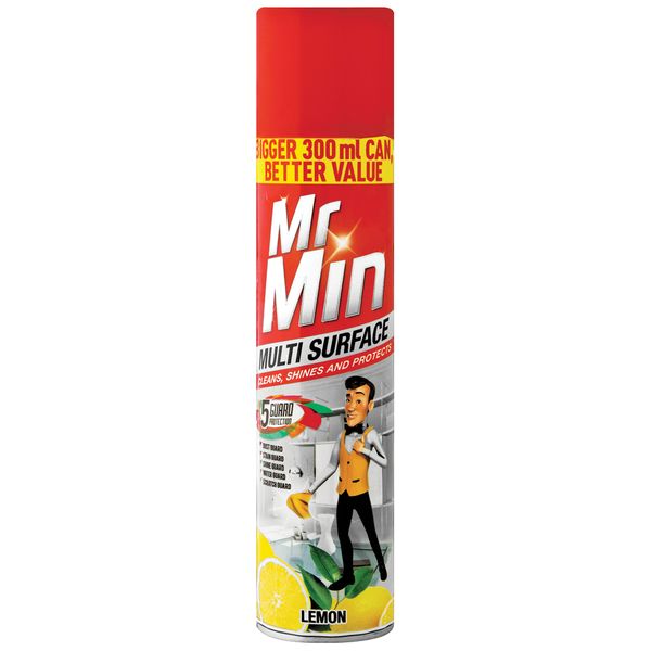 Mr Min 300ml, Multi Surface Cleaner, Furniture Polish, Lemon