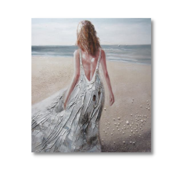 Beach Themed Art - Beach Bride - Oil Painting on Canvas - 1200mmx1200mm