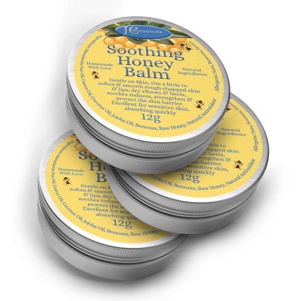JC Botanicals Natural Herbal Honey Balm with Jojoba Oil - 12g x 3
