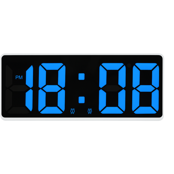 LED Alarm Clock - Large Screen, Date &amp; Temp Display