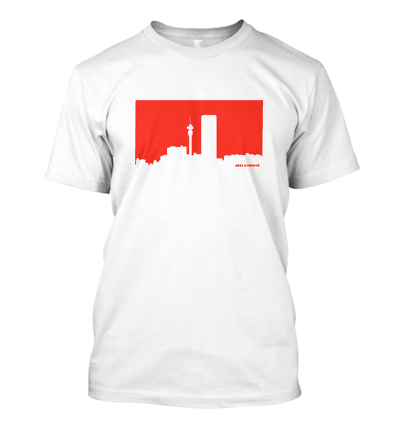 Jozi Streets White T-Shirt – Red