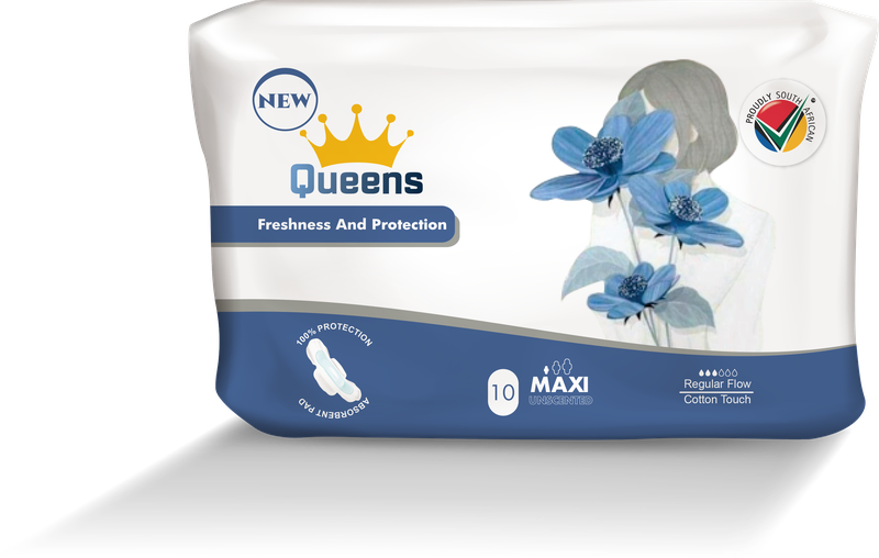 Queens sanitary pads bulk pack of 10's x 12