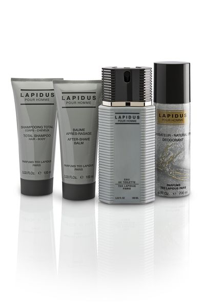 Ted Lapidus Pour Homme 4 Piece Gift Set 100ml Edt + 200ml Body Spray + 100ml Shower Gel