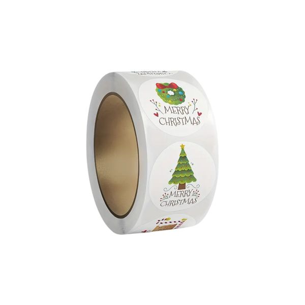 500pcs/Roll Festive Christmas Stickers