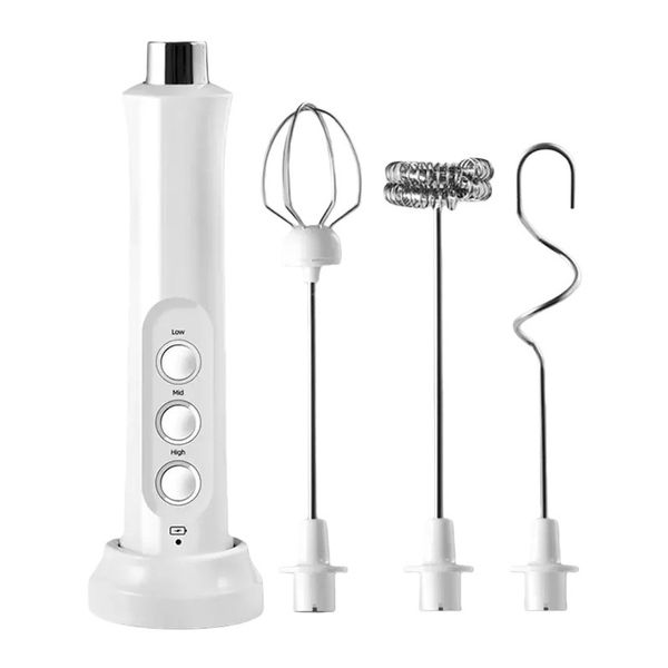 2pcs 3-in-1 Wireless Handheld Milk Frother,Mini Foam Maker and Coffee Whisk