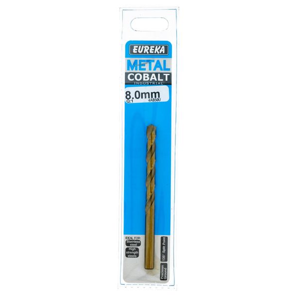 EUREKA DRILL BITS Cobalt 8mm Q:1 for Metal 4AB50U