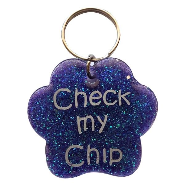 ID Disc Dogs Pawprint Purple Galaxy