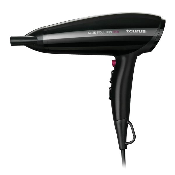 Taurus 2200W DC Hair Dryer Plastic 3 Speed Black "Alize Evolution" #