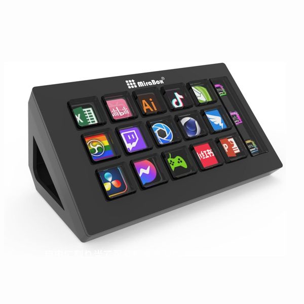 15-Key LCD Stream Dock - Programmable Shortcut Control Pad, USB-C