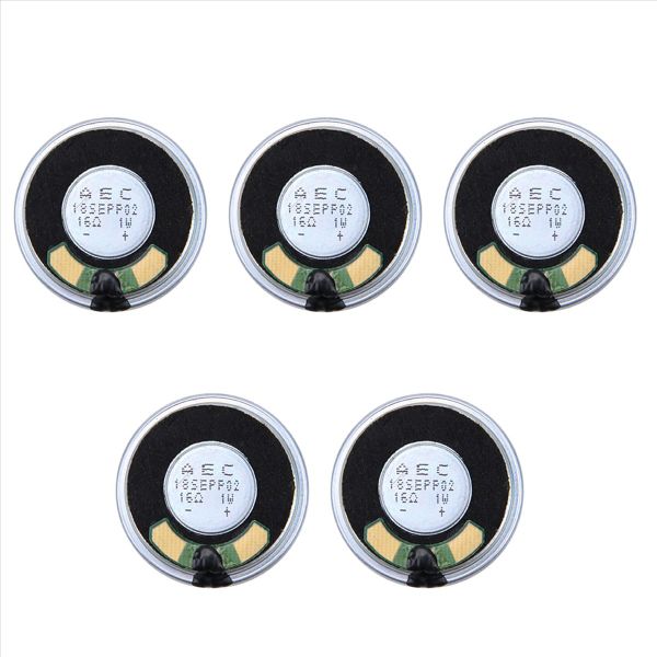 5pcs 36mm 16 Ohm 1W Aluminum Housing Internal Magnet Speaker
