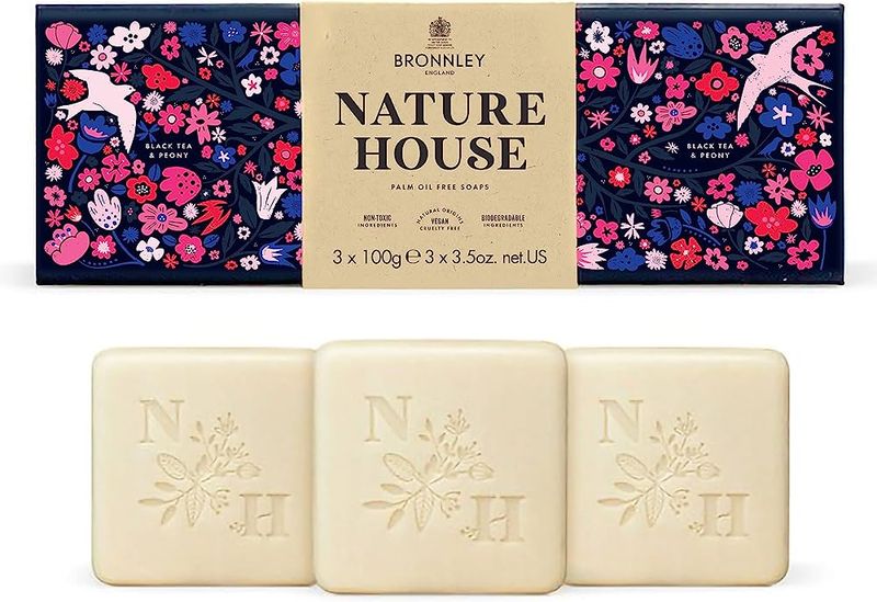 Bronnley Nature House Black Tea &amp; Peony 3x100g Soap