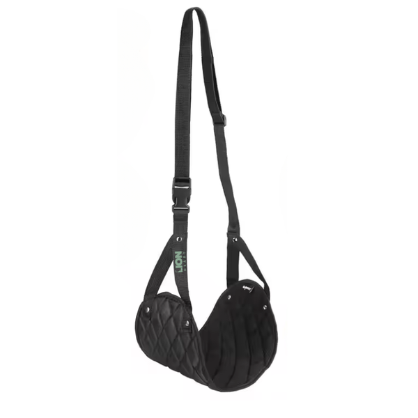 LH Leg Rest Hammock For Airplane Travel Foot Hammock Office Use -Black