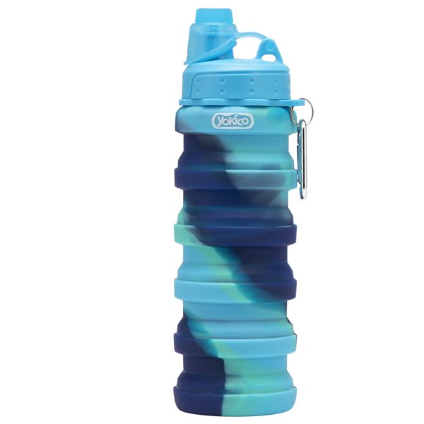 Blue Geo Flare Silicone Bottle
