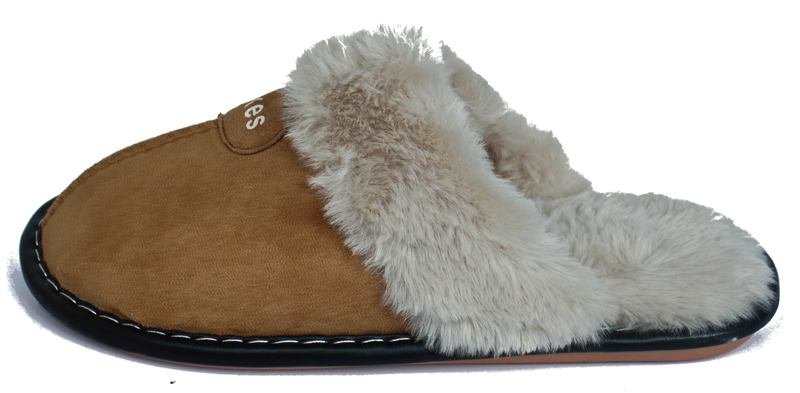 Blakes Classic Faux Fur Slipper - Camel