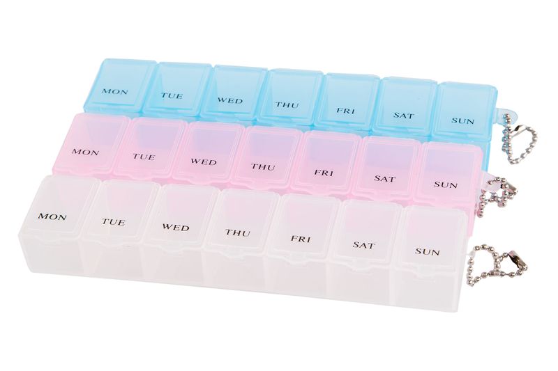 Weekly 7-Day Pill Organizer - 3 Pack | Portable Medicine Dispenser &amp; Case