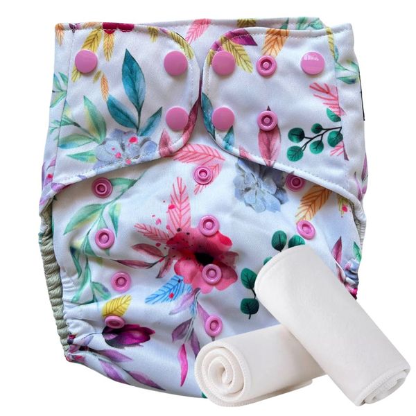 Kid Got Style - Reusable Nappy with 2 Inserts - Blossom