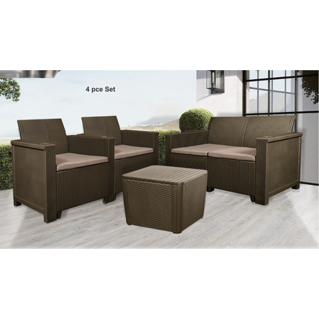 Contour Outdoor Jabulani 4 Piece Rattan Patio Furniture Set Shop