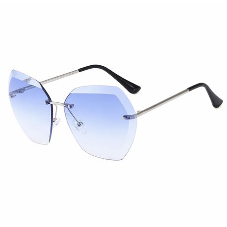 Rimless Sunglasses - Light blue - Ladies