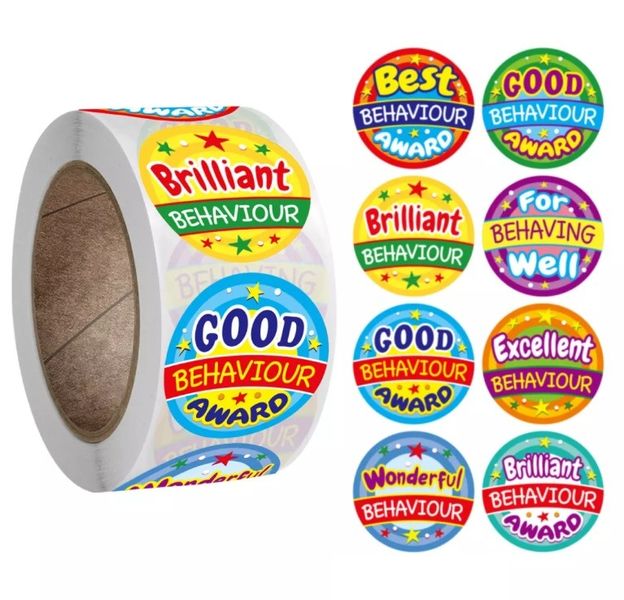 School teacher pupil motivational behavior stickers