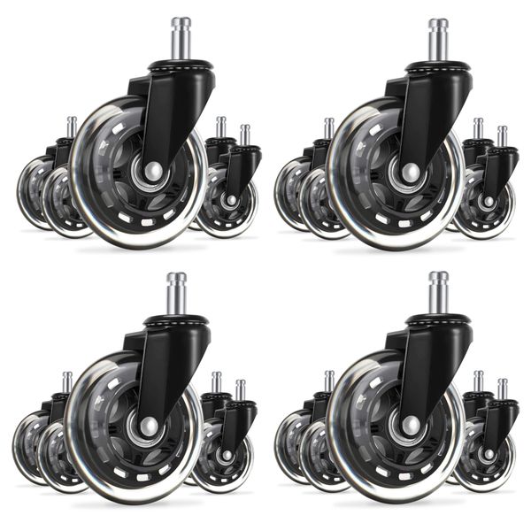 20Pcs - Office chair Castors Wheels replacement Universal fit -11mm