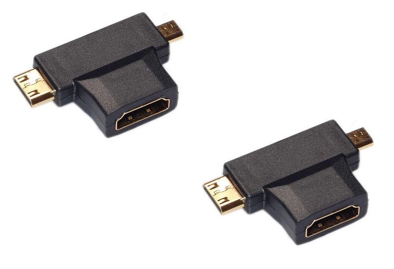 3 in 1 HDMI male to female converter Adapter (2 PCS) PB
