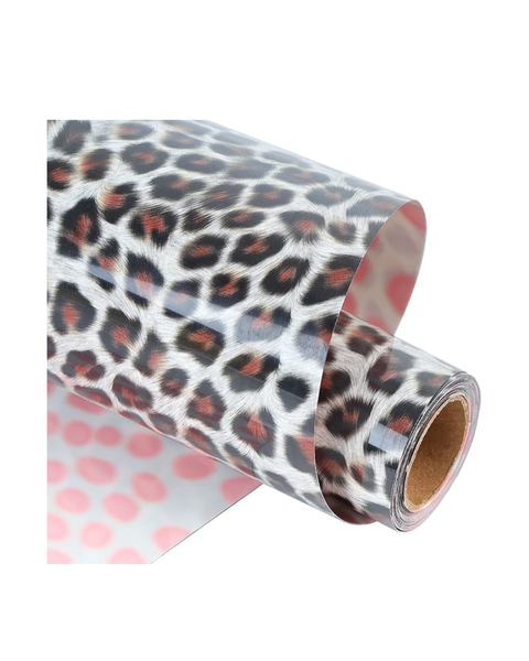 PU T-Shirt Transfer Vinyl - Cheetah Pattern With Brown Spots - 61cm x 2cm